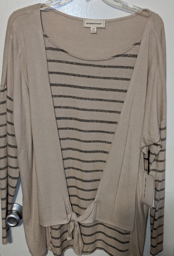 NWT! CoverStitched Top Sz 3X